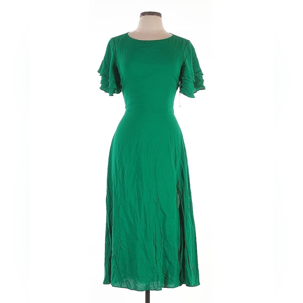 Alexia Admor Lilia Ruffle-Sleeve Midi Dress - Size 10